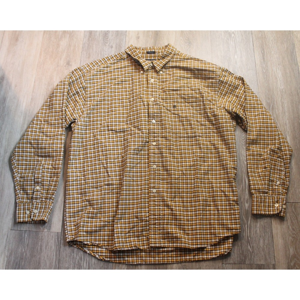 Men's American Eagle Outfitters Rugged Oxford Long Sleeve Button Shirt Plaid XXL